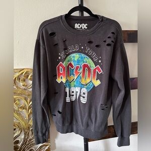 AC/DC Distressed Sweater